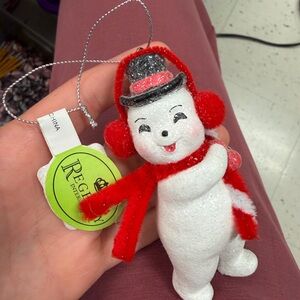 Vintage Retro Regency International Snowman Ornament NWT